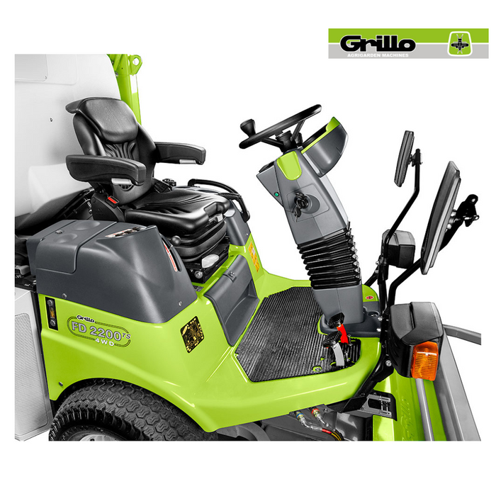 Grillo FD 2200TS 4WD Hydrostatic Out-Front Mower with 155cm Cutter Deck and Mulching Kit