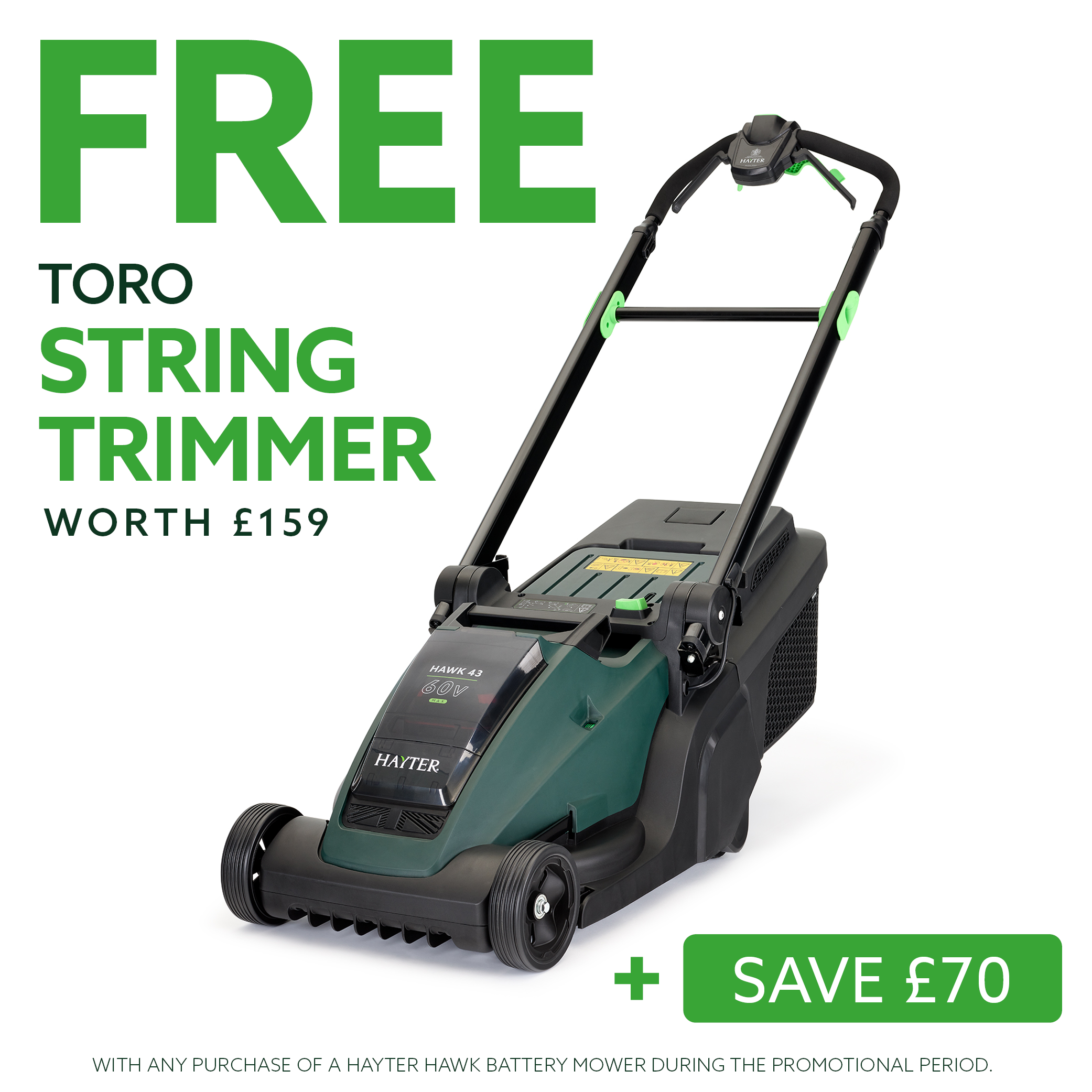 Hayter Hawk 43 Battery Mower Kit