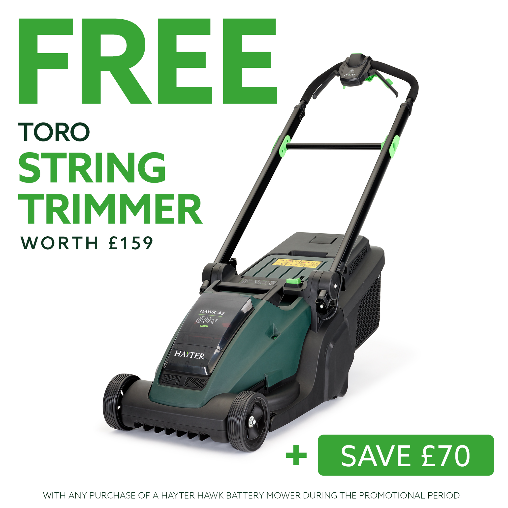 Hayter Hawk 43 Battery Mower Kit