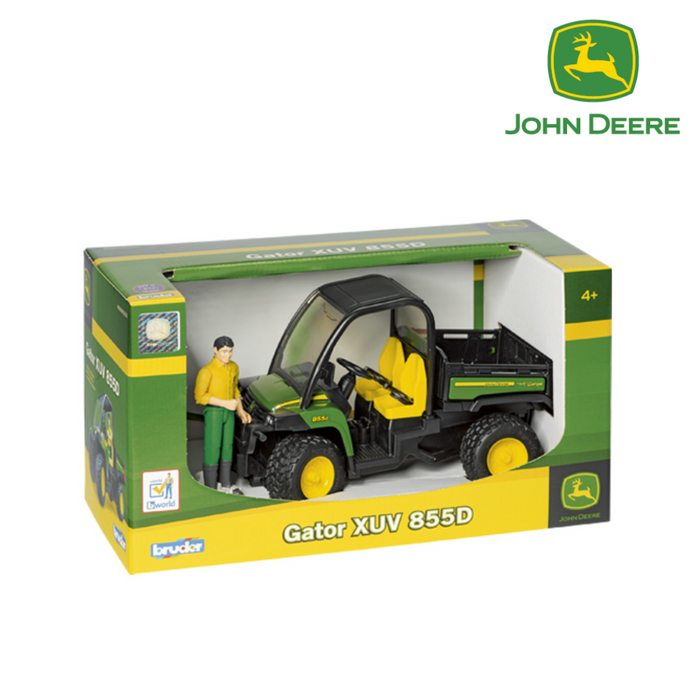 Bruder John Deere XUV855D Gator with Driver