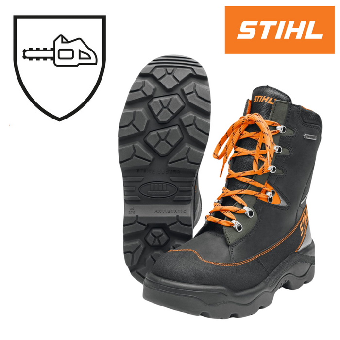 Stihl Dynamic Ranger GTX Leather Chainsaw Boots - with Chainsaw Protection / Class 1