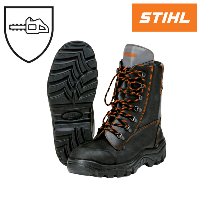 Stihl Function Leather Chainsaw Boots - with Chainsaw Protection / Class 1