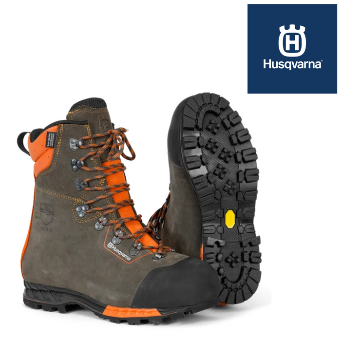 Husqvarna Functional 24 Leather Boots with Chainsaw Protection / Class 2