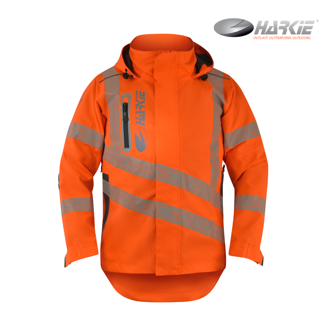 Harkie Hi-Vis Defiance Jacket in Orange — Balmers GM