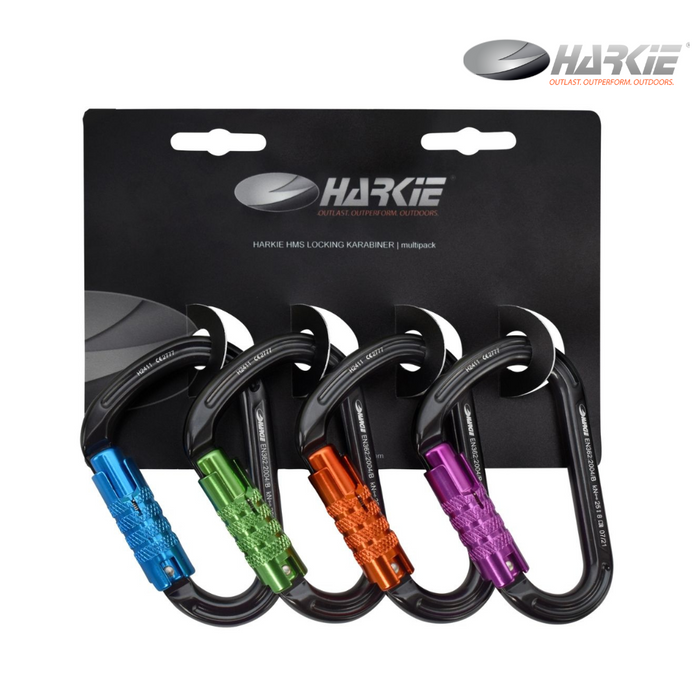 Harkie HMS 3 Way Karabiner (Pack of 4)