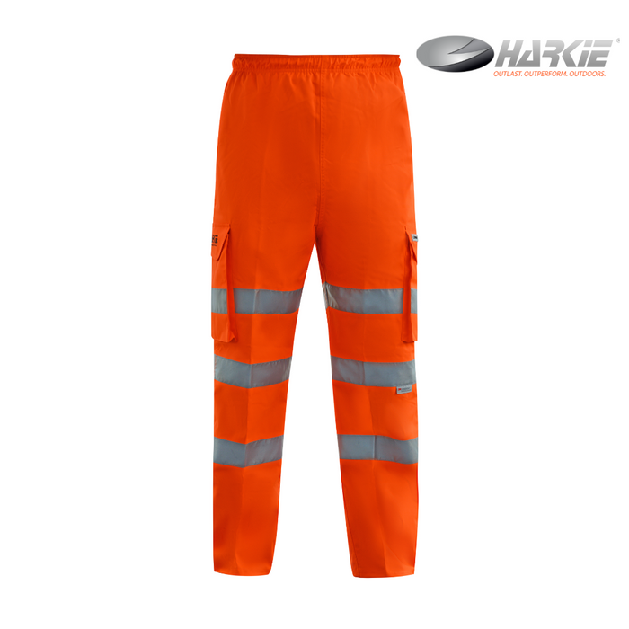 Harkie Hi-Vis Waterproof Trousers in Orange