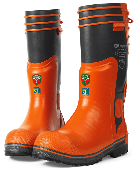 Husqvarna Functional 28 Rubber Boots with Chainsaw Protection / Class 3