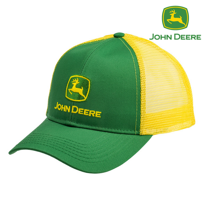 John Deere Adults Cap - Green & Yellow Trucker