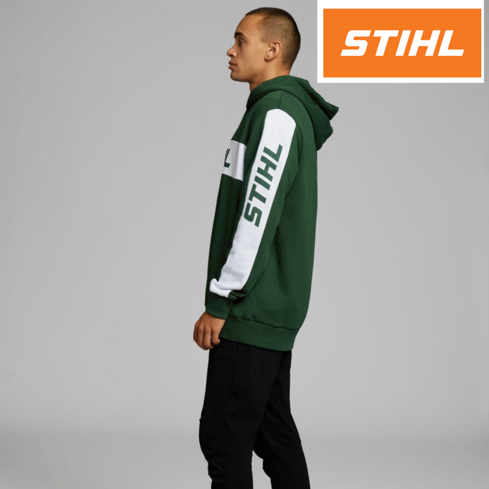 Stihl Green Colourblock Hoodie — Balmers GM1