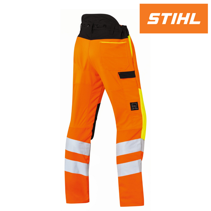 Stihl MS Protect Hi-Viz Trousers - with Chainsaw Protection / Class 2