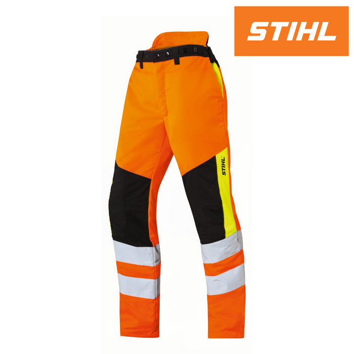 Stihl MS Protect Hi-Viz Trousers - with Chainsaw Protection / Class 2