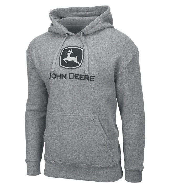 John Deere Hooded Sweatshirt - Grey / Black Logo