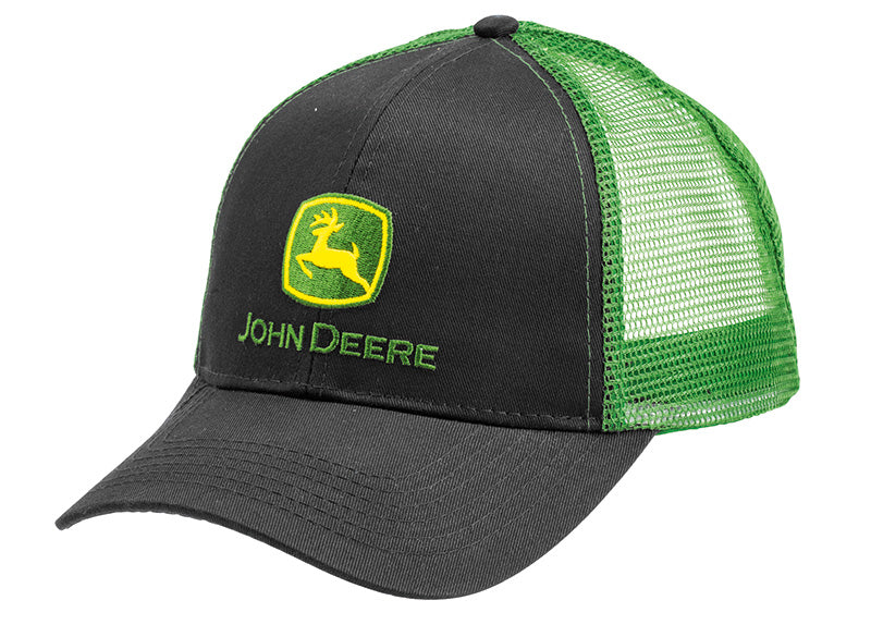 John Deere Black & Green Trucker Cap