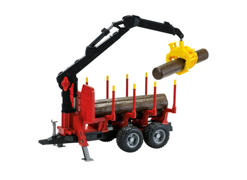 Bruder Forestry Trailer with Loading Arm and Trunks