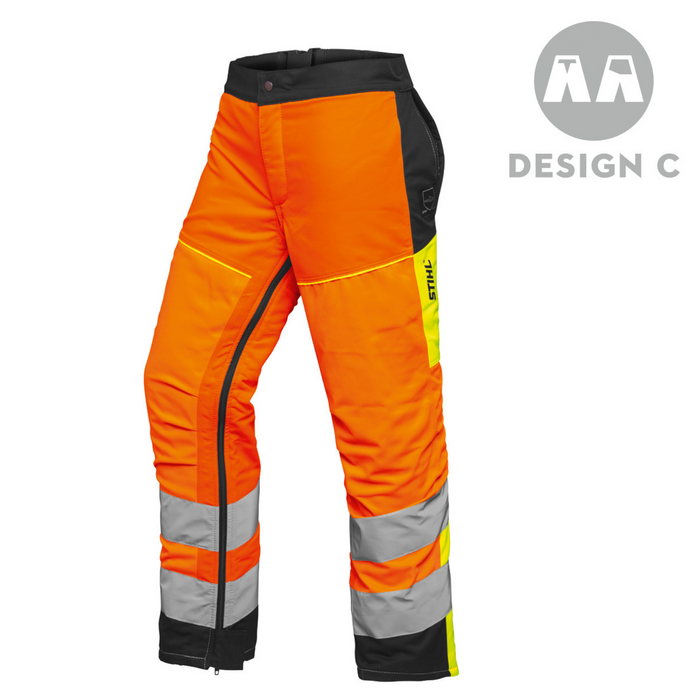Stihl MS PROTECT Hi-Viz Chaps with 360° All-Round Leg Chainsaw Protection / Class 1