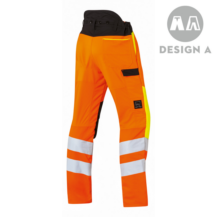 Stihl MS Protect Hi-Viz Trousers - with Chainsaw Protection / Class 2