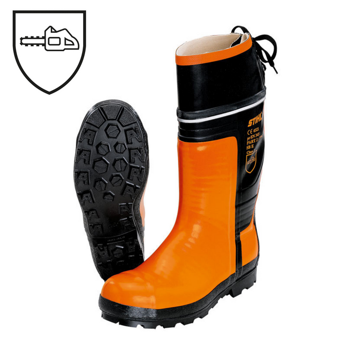 Stihl Special Rubber Chainsaw Boots - with Chainsaw Protection / Class 3