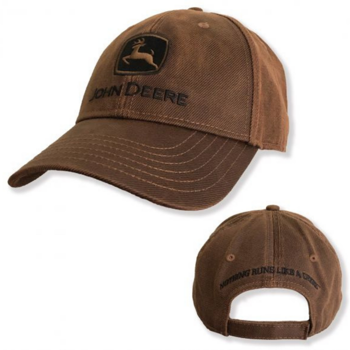 John Deere Nothing Runs Like A Deere Trucker Hat Cap Green Snap Back